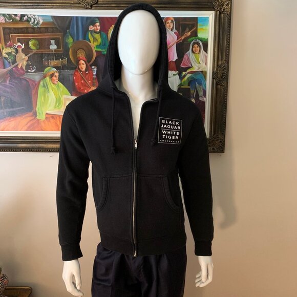 Romero Britto x  Black Jaguar White Tiger Foundation “Karma” Black Zip Closure H - Picture 3 of 12